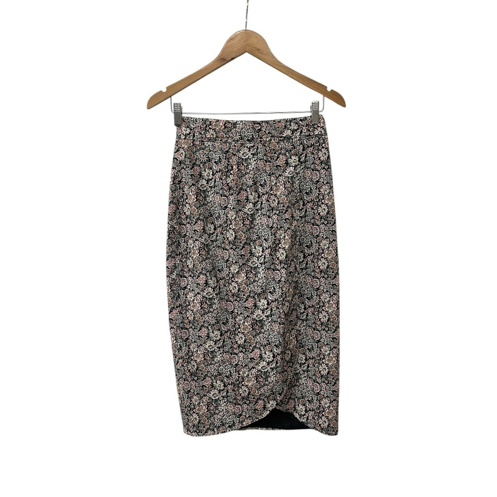 J.Crew Pencil Midi Skirt Multicolor Liberty Floral Tie Back Tulip 0